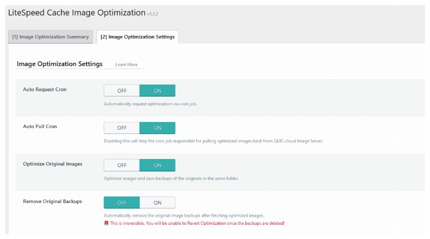 LiteSpeed Cache Image Optimization