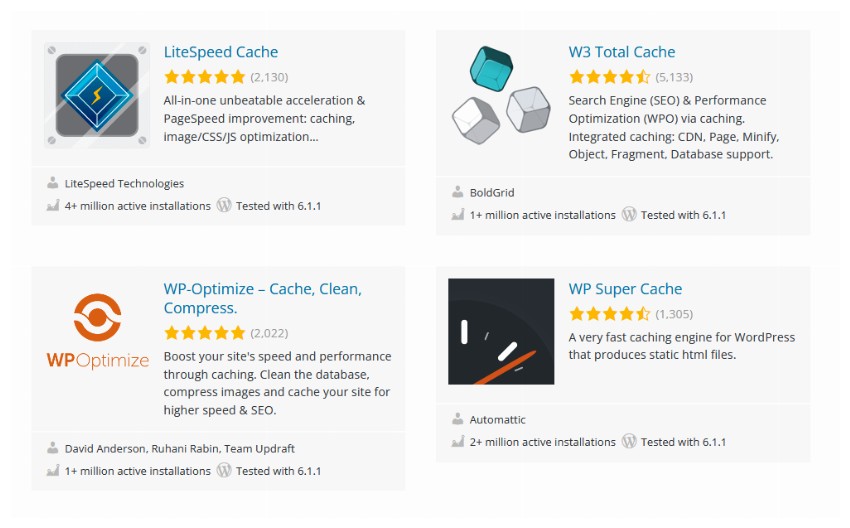 WordPress Caching Plugins