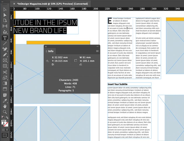 indesign text flow