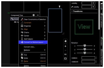 Converting ConstraintLayout to MotionLayout