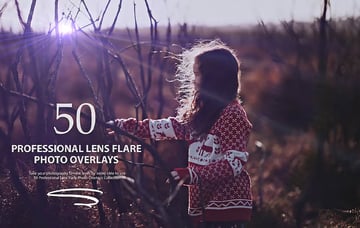 50 Professional Lens Flare Photo Overlays - Vol 1