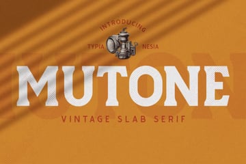 Mutone vintage slab serif typeface