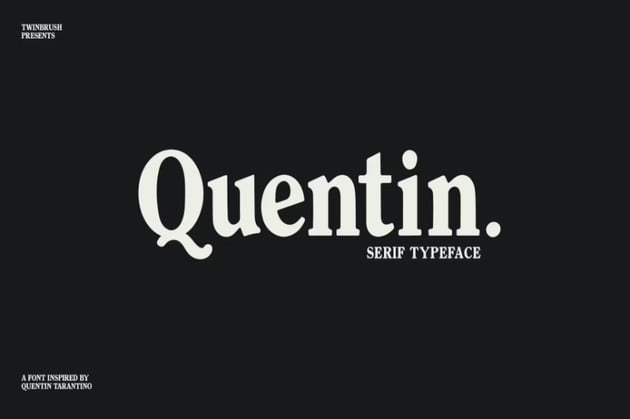 Quentin retro typeface