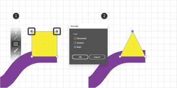 create a rectangle and turn it into a triangle