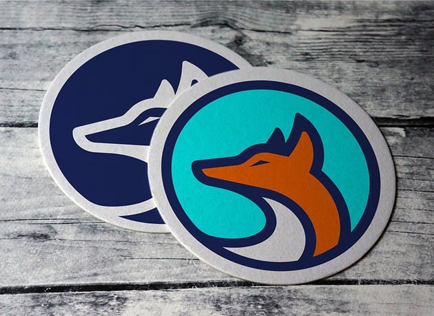 fox head logo mockup