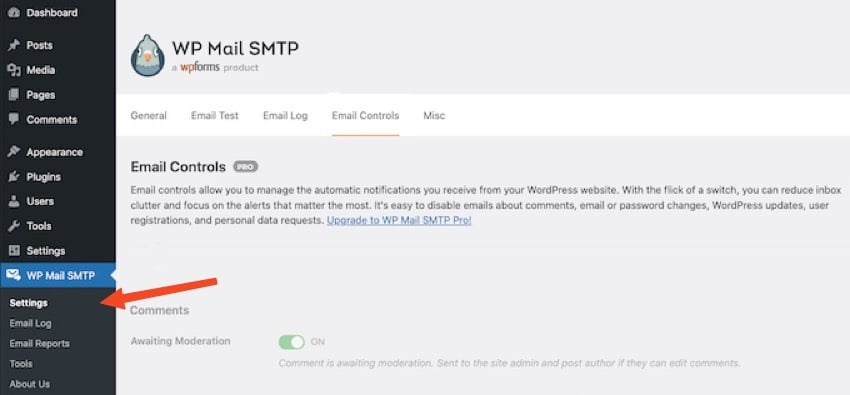 wp mail smpt