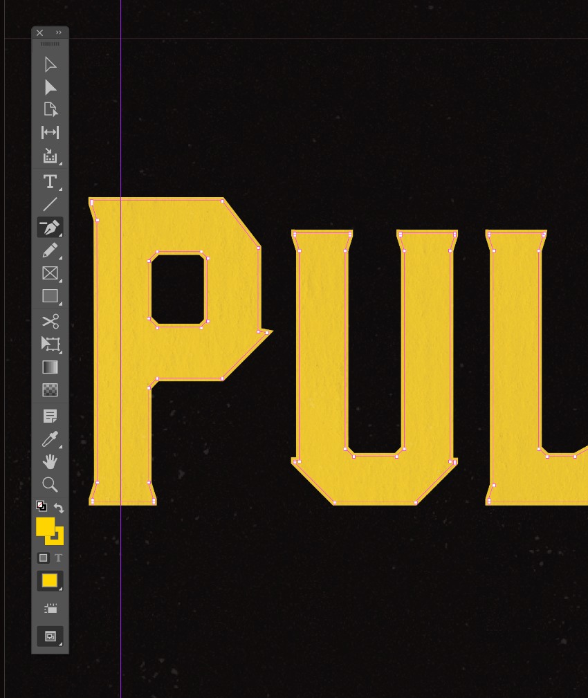 remove serifs with pen tool
