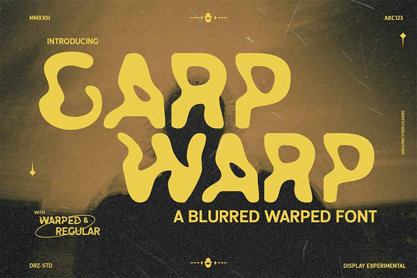 Garpwarp - Blurred Warped Font