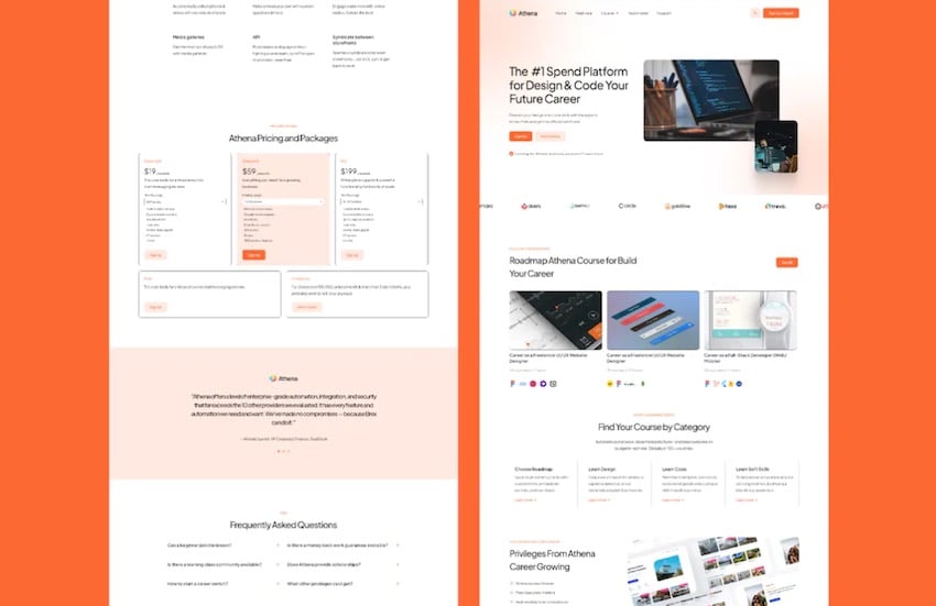 Online Course Education Template UI Figma