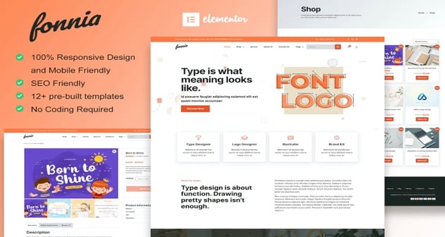 Fonnia - Digital Product Store Elementor Template Kit