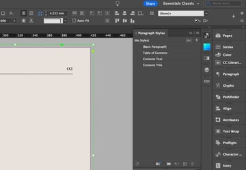 Paragraph styles for body content