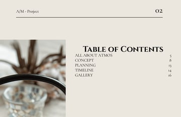 Table of contents frame