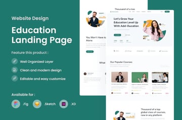 Education Landing Page - Figma Wireframe Template
