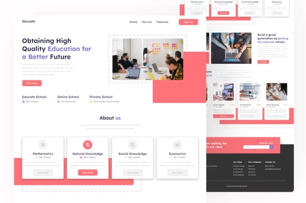 Educate - Education Landing Page Template