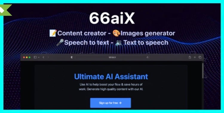 66aix - AI Content, Chat Bot, Images Generator & Speech to Text (SAAS)