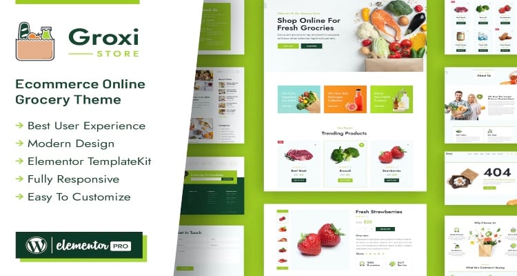 Groxi - Grocery Store Template