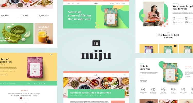 Miju - Conscious Product Elementor Template Kit