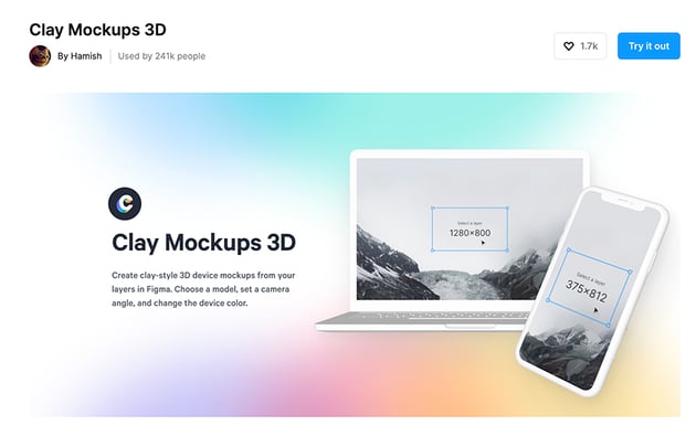 Clay Mockups 3D Figma