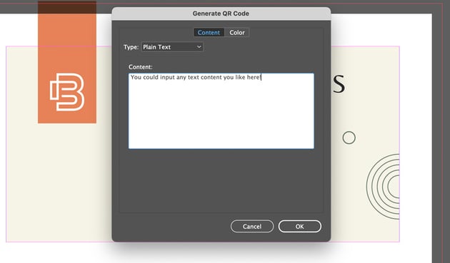 indesign qr code