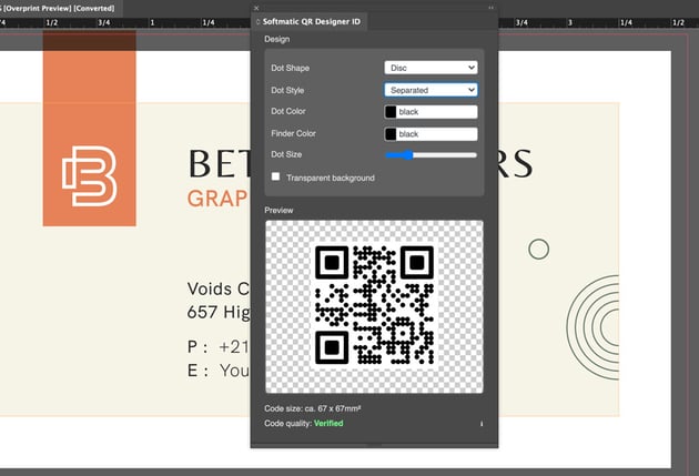 indesign customize qr code design