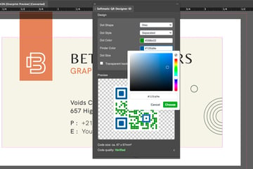 indesign qr code finder color