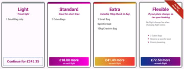 pricing table 