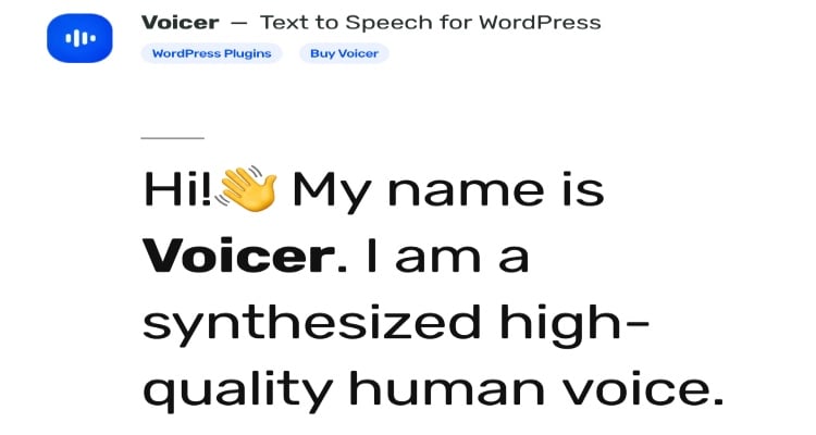 Voicer – Text to Speech Plugin for WordPress