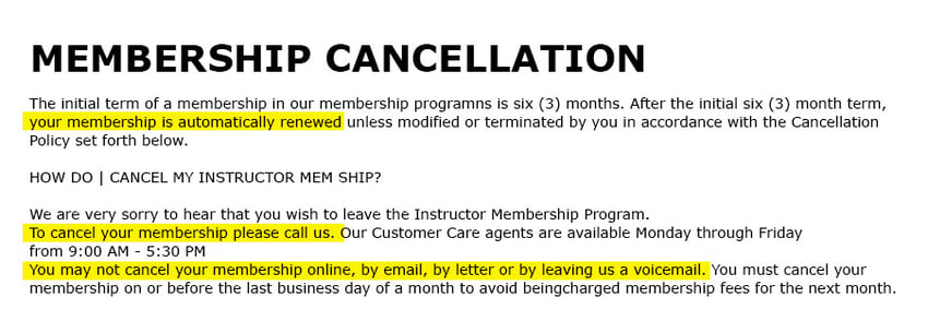 cancel membership roach motel