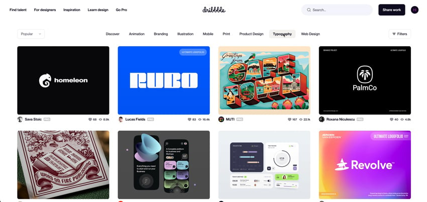 Dribbble community 