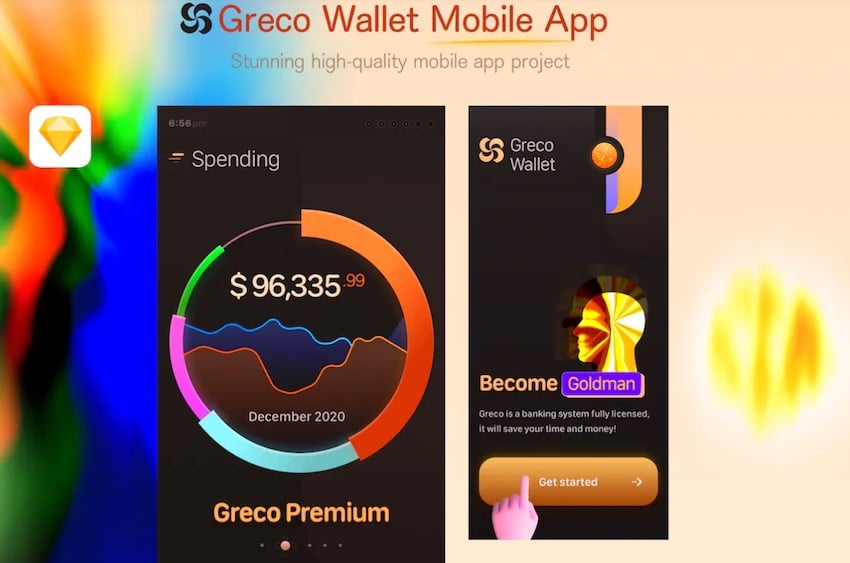Greco Wallet Mobile App - Banking App UI Design Prototype