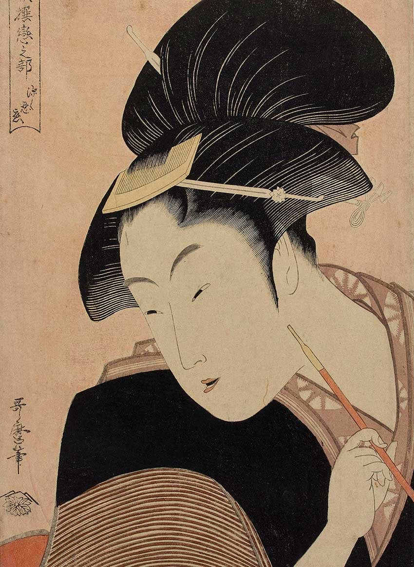 Fukaku Shinobu Koi by Utamaro, 1793-94