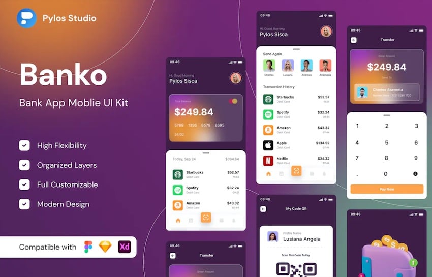 Banko - Bank Mobile App UI Kits