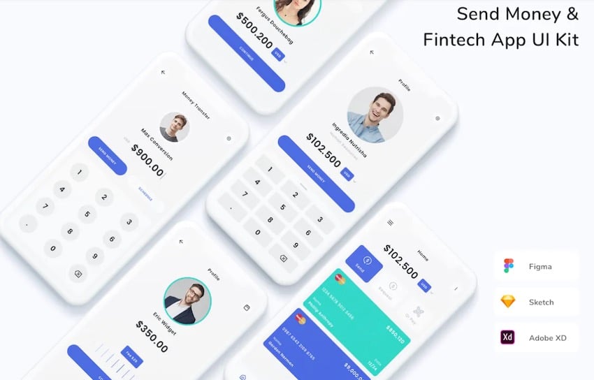 Send Money & Fintech App UI Kit