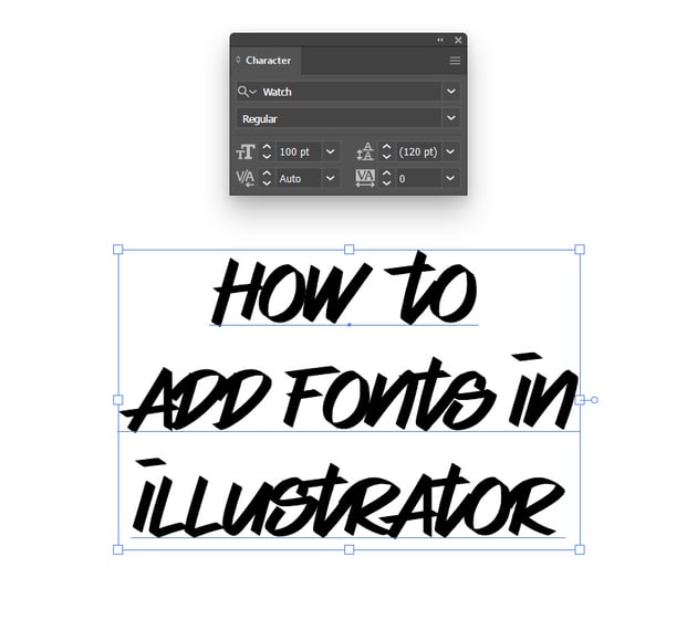 how to use font in Illustrator