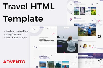 Advento - Travel One Page HTML Template