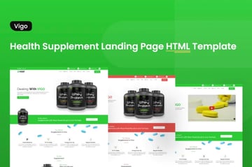 VIGO-Health Supplement Landing Page HTML Template