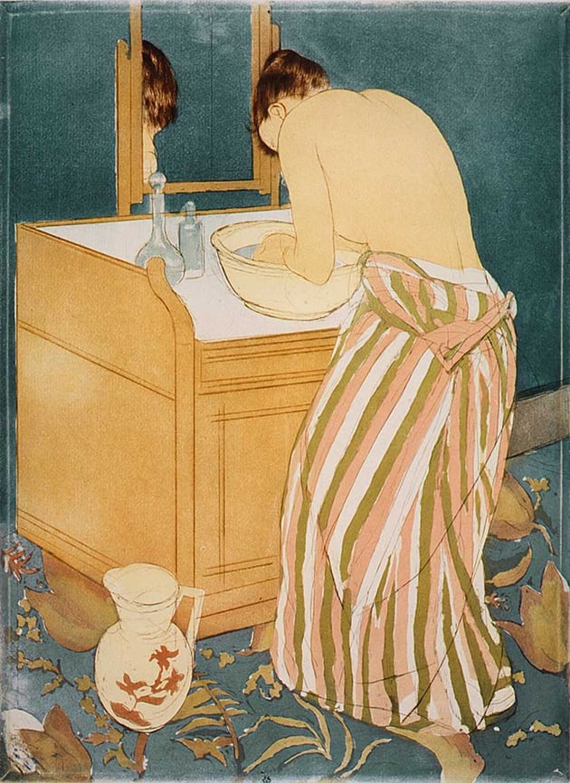 Woman Bathing (La Toilette) by Maria Cassatt, 1890–1891