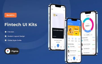 Bankpro - Fintech Banking App UI Design Template