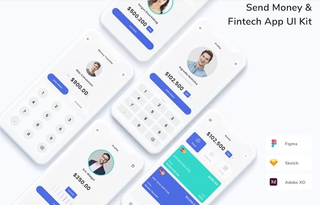 Send Money & Fintech App UI Kit