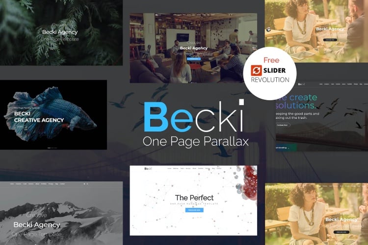 Becki Agency - Creative Parallax One Page HTML Template