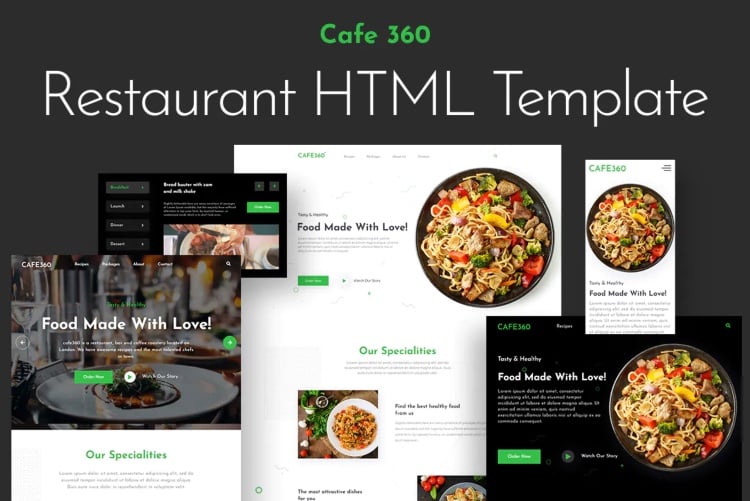 Cafe360 | Restaurant One Page HTML Template