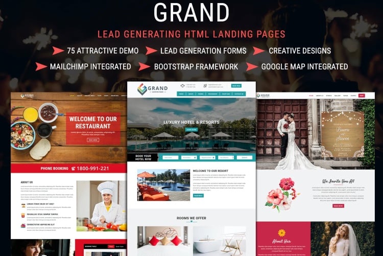 Grand - Lead Generating HTML Landing Pages