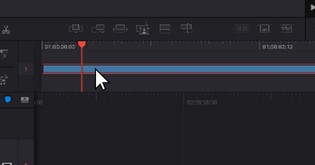 User Clicking On Timeline Object for Article on How To Crop Video In Davinci Resolve