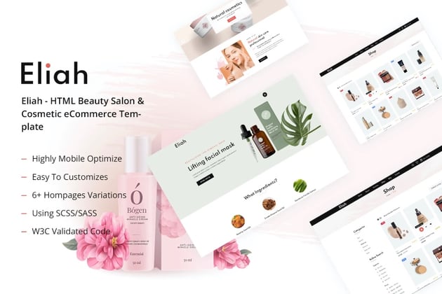 Eliah - HTML Beauty Salon & Cosmetic eCommerce