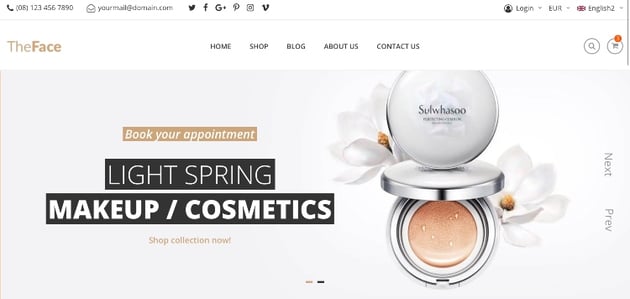 TheFace – Beauty Cosmetics Store HTML Template