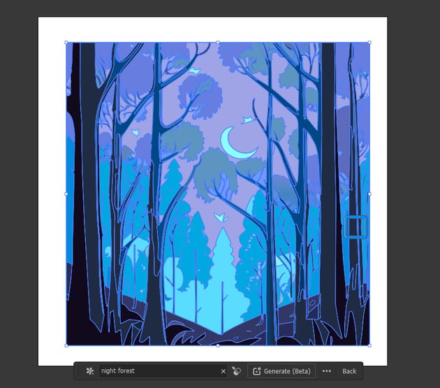 night forest vector