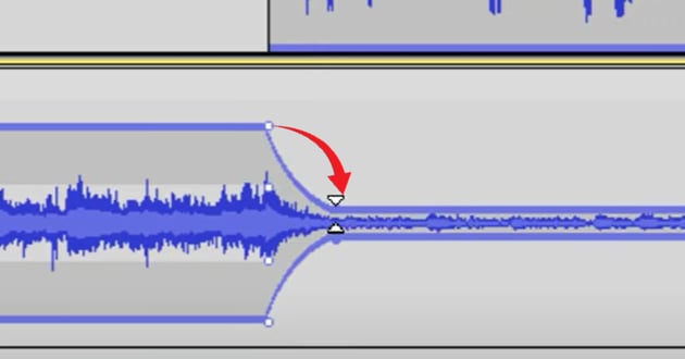 User adjusting pivot points for Audacity sound editing guide.