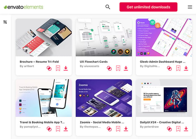 Templates compatible with Figma on Envato Elements