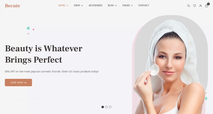 Becute - Jewelry, Cosmetics and Beauty eCommerce HTML Template