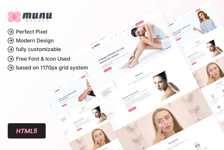 Munu - Beauty HTML5 Template + RTL